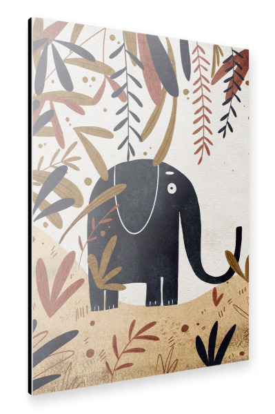 Alu-Dibond "Nelli Suneli-Elefant im Dschungel" 30x20 cm artboxONE