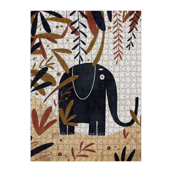 artboxONE Puzzle "Nelli Suneli-Elefant im Dschungel" artboxONE - Natur,Für Kinder,Tiere,Comic