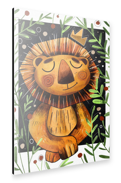 Alu-Dibond "Nelli Suneli - Löwe im Dschungel" 30x20 cm artboxONE