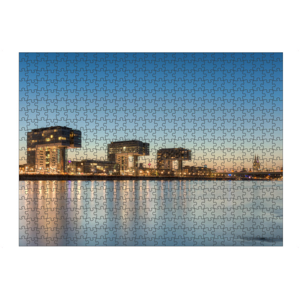 Puzzle Ravensburger "Köln Skyline am Abend" artboxONE - Städte / Köln,Reise,Architektur