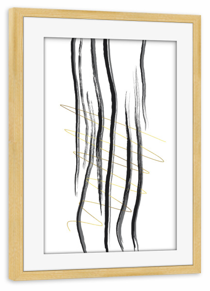 Poster mit Rahmen kiefer "Deko Linien" artboxONE - Abstrakt