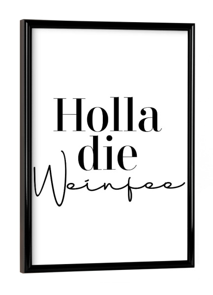 Poster mit schwarzem Rahmen "Weinfee" artboxONE - Typografie,Essen & Trinken,Für Mama,Essen & Trinken / Alkohol,Lustig