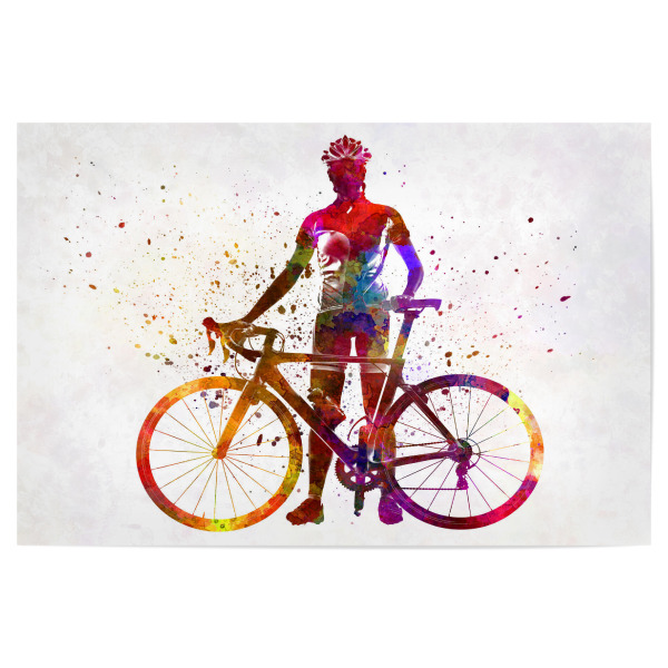 Poster 30x20 cm "Woman triathlon cycling-b" artboxONE - Sport