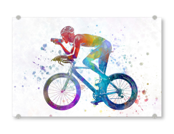 Acrylglasbild "Cyclist road bike, man-c" artboxONE - Sport