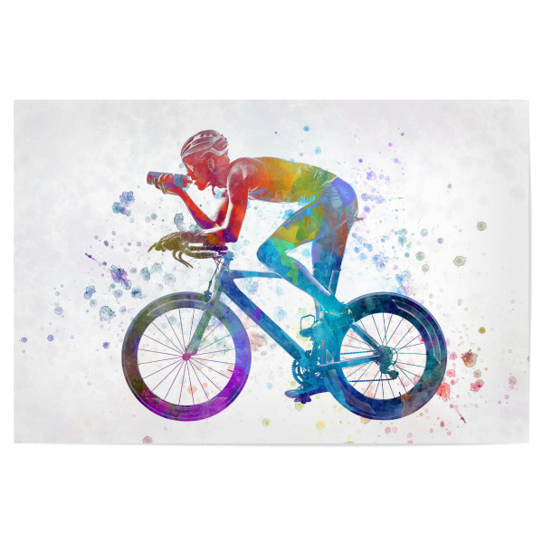 Poster 30x20 cm "Cyclist road bike, man-c" artboxONE - Sport