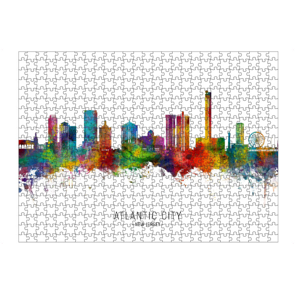 artboxONE Puzzle "Atlantic City Skyline txt" artboxONE - Städte