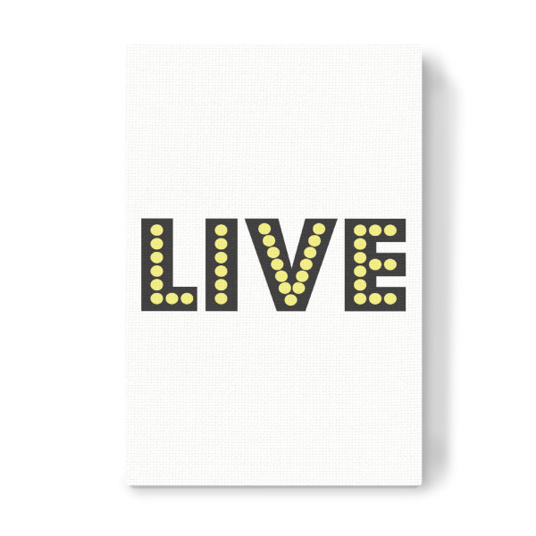 Leinwandbild "Live I Neon Schrift" artboxONE - Typografie,Film,Musik,Festivals,Lustig
