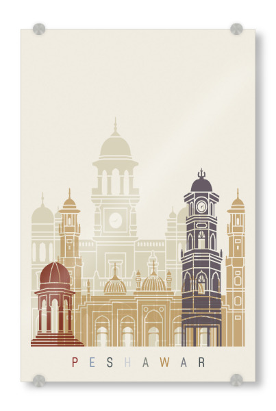 Acrylglasbild "Peshawar skyline" artboxONE - Städte,Architektur