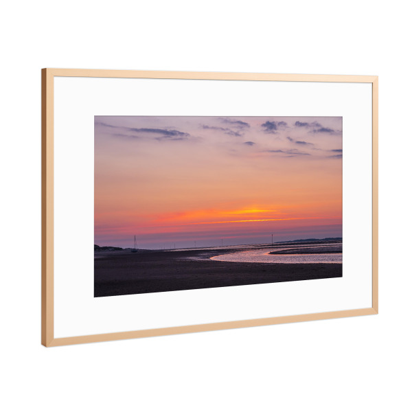Poster mit Rahmen Kupfer "Morgens im Wattenmeer" artboxONE - Natur,Reise,Reise / Strand und Meer