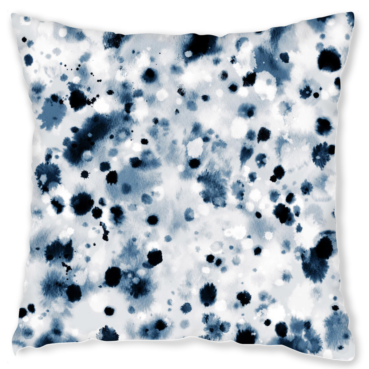 Design-Kissen "Abstract Watercolor Spots Indigo" artboxONE - Abstrakt,Marmor