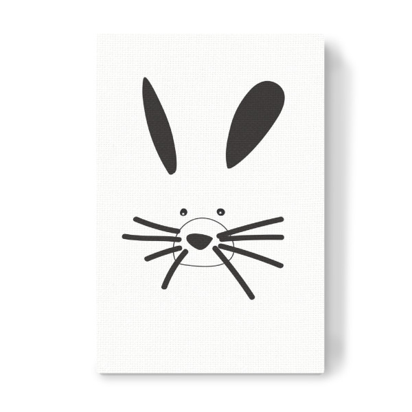 Leinwandbild "Hase Tierportrait schwarzweiß" artboxONE - Tiere,Schwarzweiß