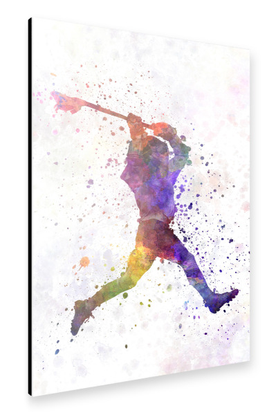 Alu-Dibond "Lacrosse Man Player" 30x20 cm artboxONE