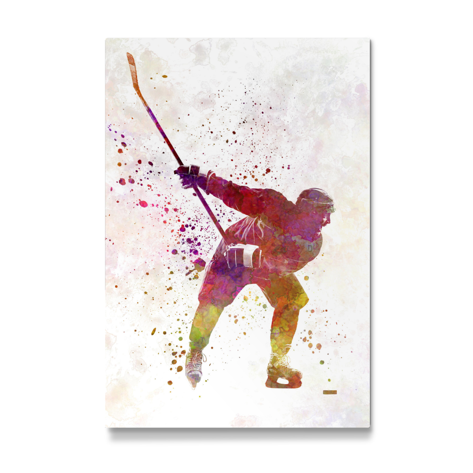Galerie-Print "Hockey man player in watercolor-b" 30x20 cm artboxONE