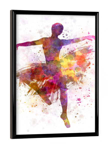 Poster mit schwarzem Rahmen "Ballet dancer-g" artboxONE - Sport