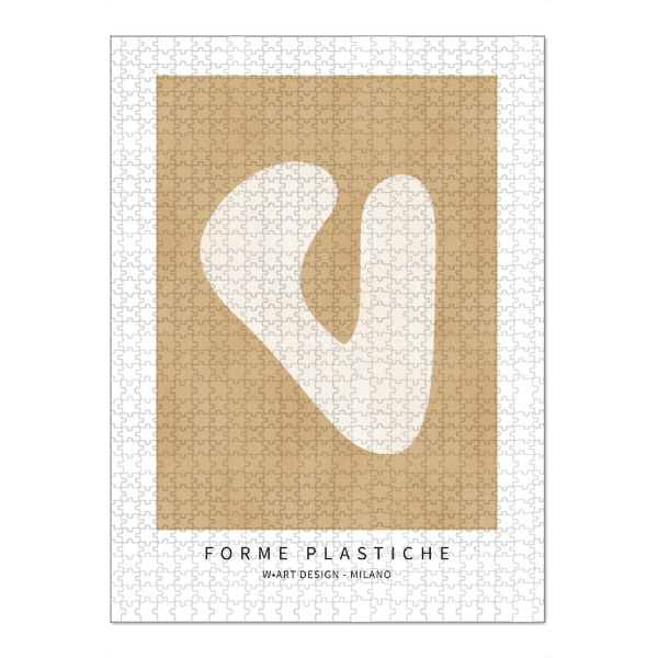 Puzzle Ravensburger "FORME PLASTICHE IN WHITE" artboxONE - Abstrakt,Geometrie