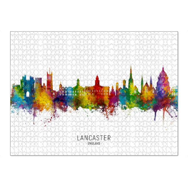Puzzle Ravensburger "Lancaster England Skyline txt" artboxONE - Städte