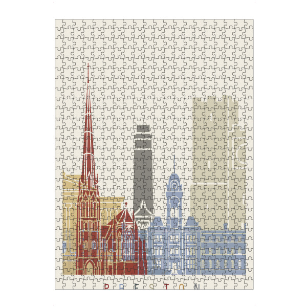 Puzzle Ravensburger "Preston skyline" artboxONE - Städte,Architektur