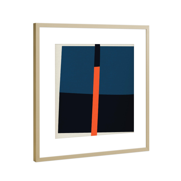 Poster mit Rahmen Gold "Minimal Abstract A" artboxONE - Abstrakt,Geometrie