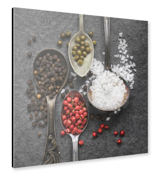 Alu-Dibond "Pfeffer und Salz" 30x30 cm artboxONE