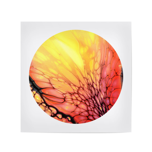 Poster 20x20 cm "Yellow n Red - the Cells" artboxONE - Abstrakt