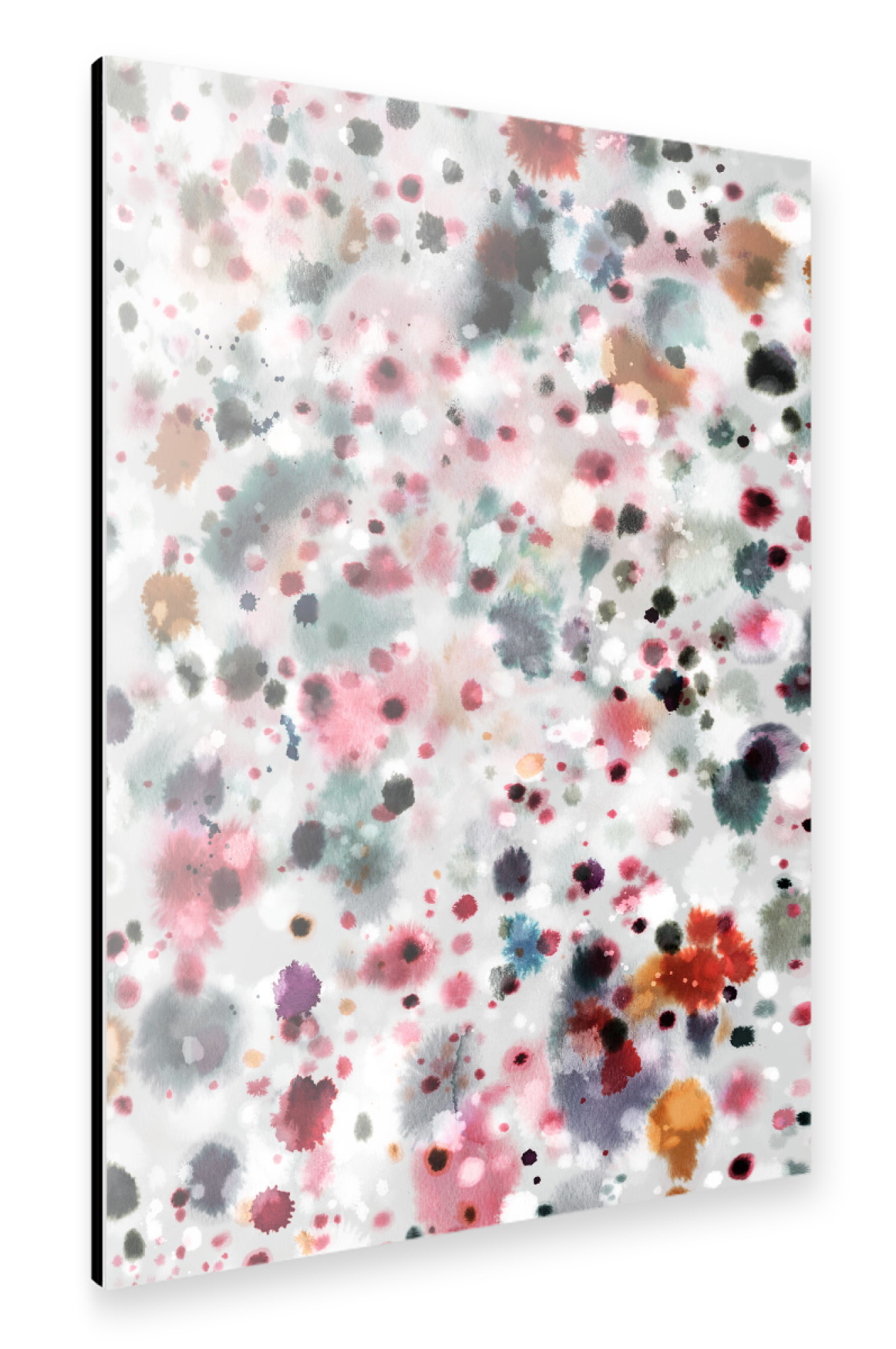 Alu-Dibond "Abstract Watercolor Spots Red" 30x20 cm artboxONE