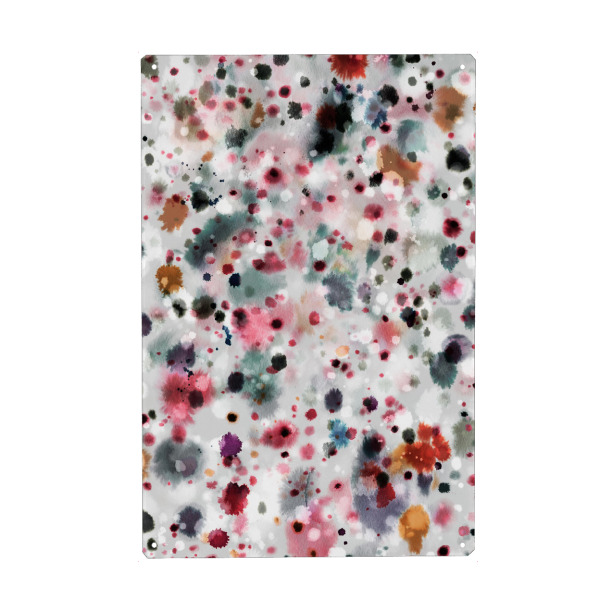 Holzbild "Abstract Watercolor Spots Red" artboxONE - Abstrakt,Fashion,Galaxy