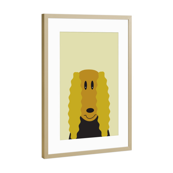 Poster mit Rahmen Gold "Hund Tierpotrait Cocker Spaniel" artboxONE - Für Kinder,Tiere
