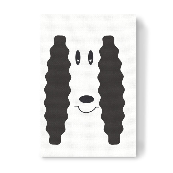 Leinwandbild "Hund Tierportrait schwarzweiß" artboxONE - Für Kinder,Tiere