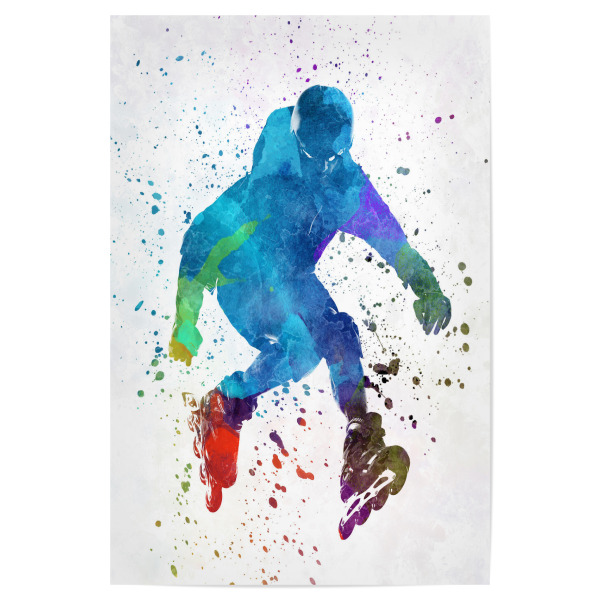Poster 30x20 cm "Man roller skater inline" artboxONE - Sport