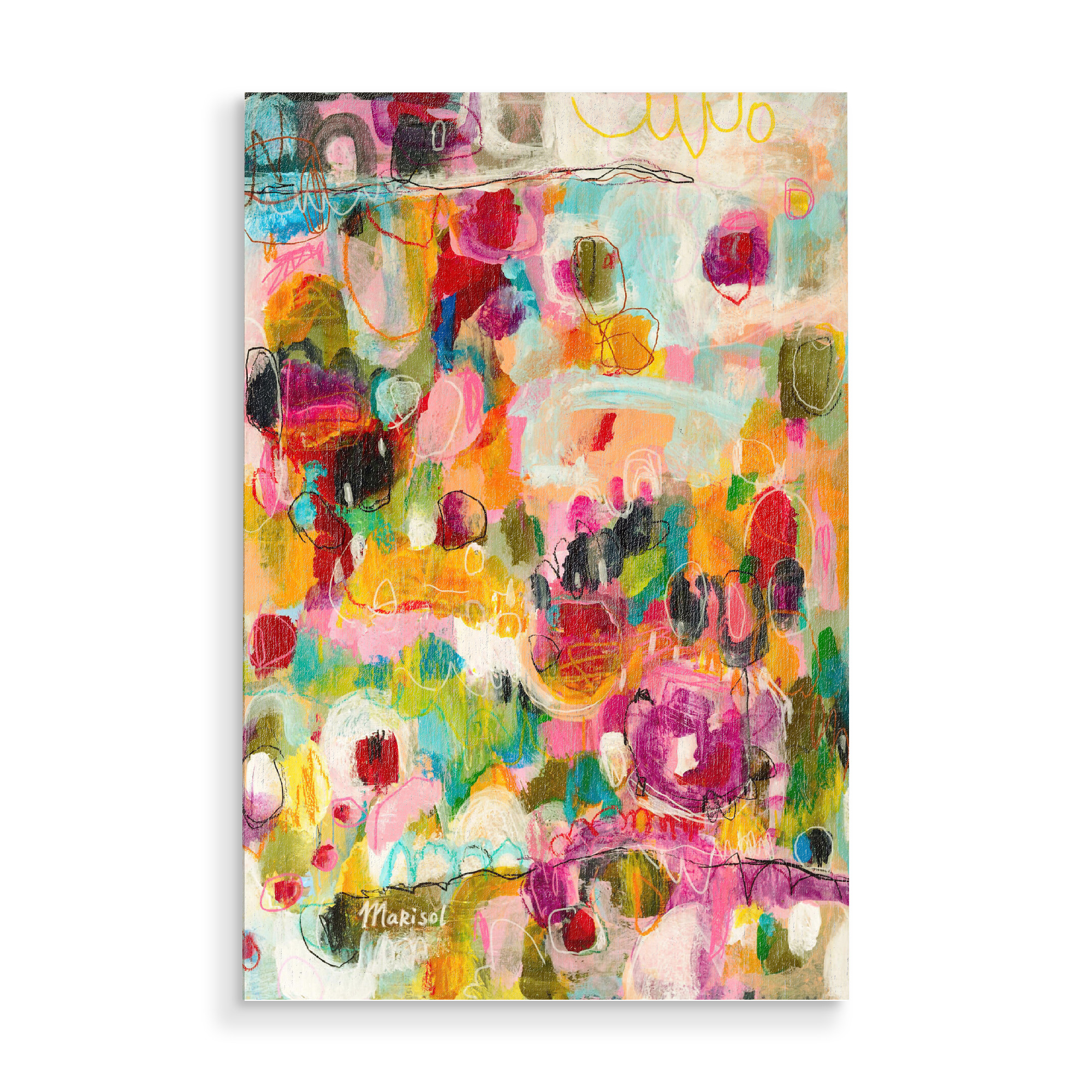 Holzbild "Marisol Evora - Indian Summer" artboxONE - Abstrakt