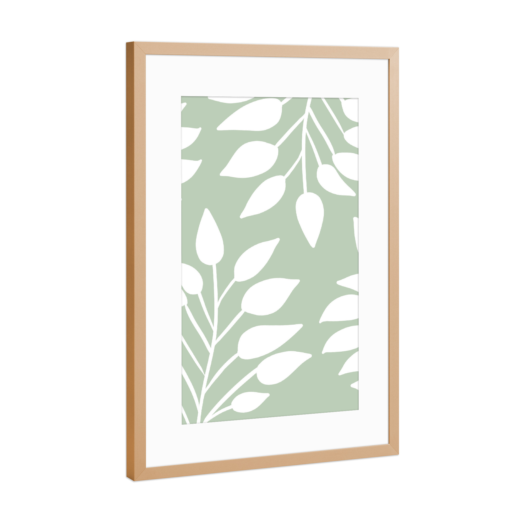 Poster mit Rahmen Kupfer "Tropical green" artboxONE - Natur,Floral,Abstrakt