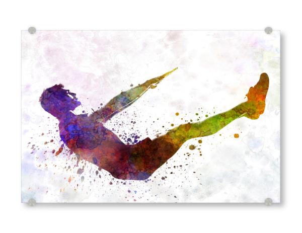 Acrylglasbild "Man exercising workout fitness" artboxONE - Sport
