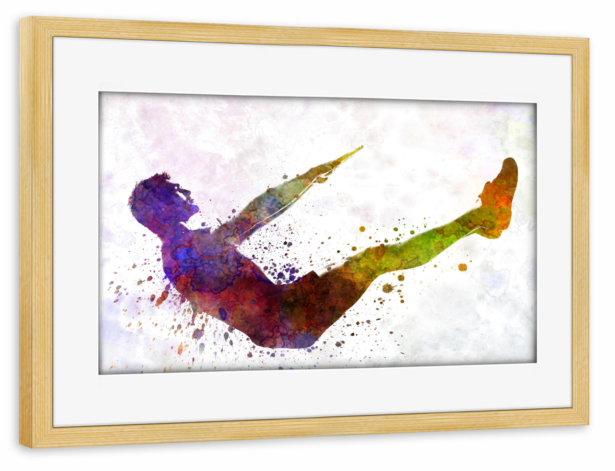 Poster mit Rahmen kiefer "Man exercising workout fitness" artboxONE - Sport