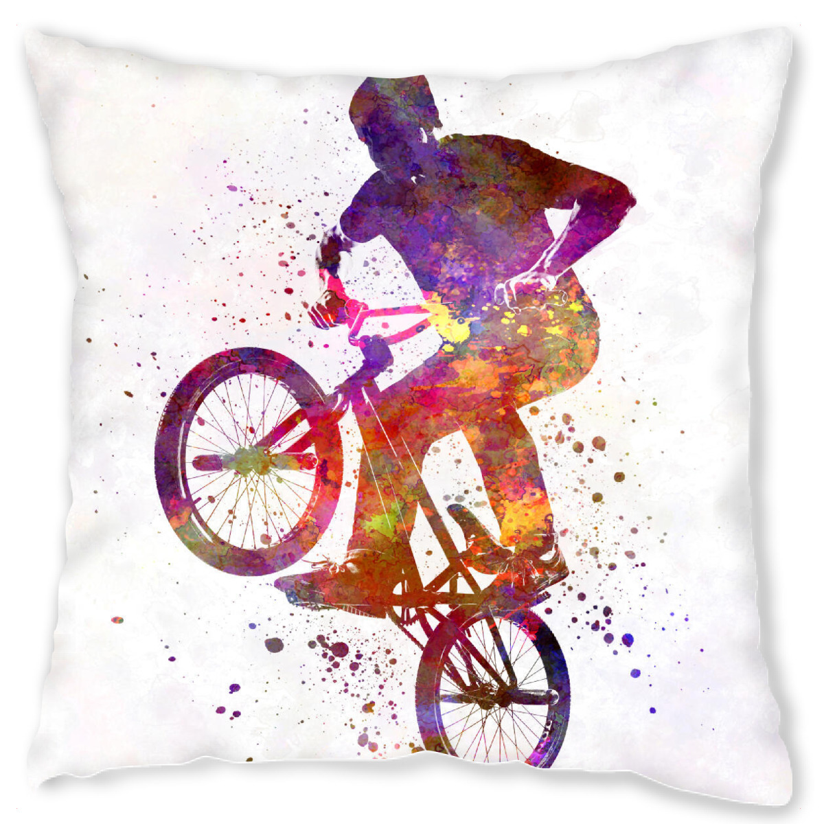 Design-Kissen "Man bmx acrobatic figure" artboxONE - Sport