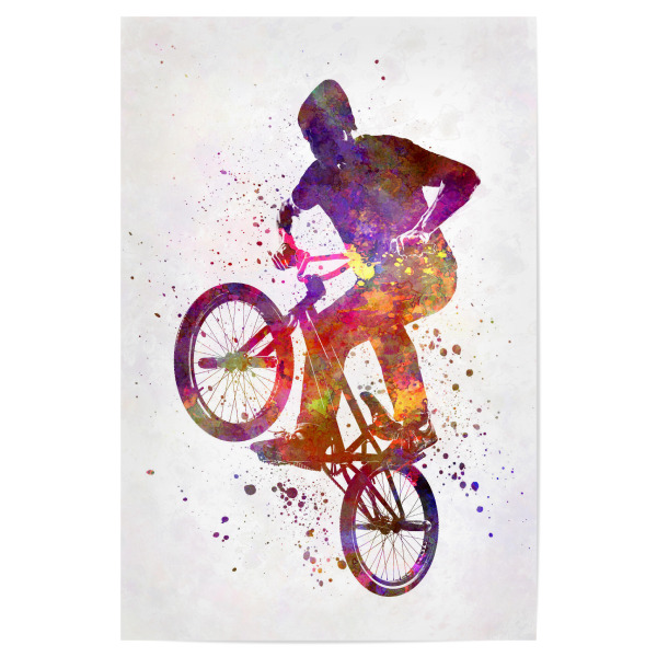 Poster "Man bmx acrobatic figure" artboxONE - Sport