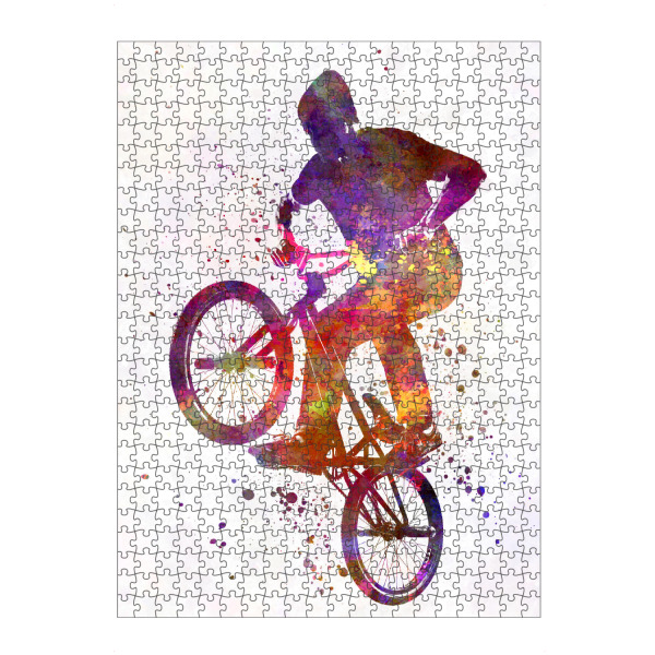 Puzzle Ravensburger "Man bmx acrobatic figure" artboxONE - Sport