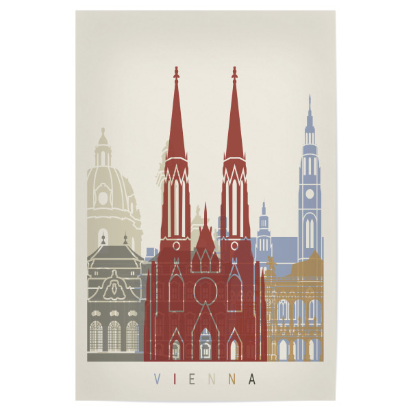 Poster "Vienna skyline-b" artboxONE - Städte,Architektur