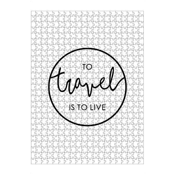 Puzzle Ravensburger "*To Travel Is To Live*" artboxONE - Typografie,Reise,Menschen