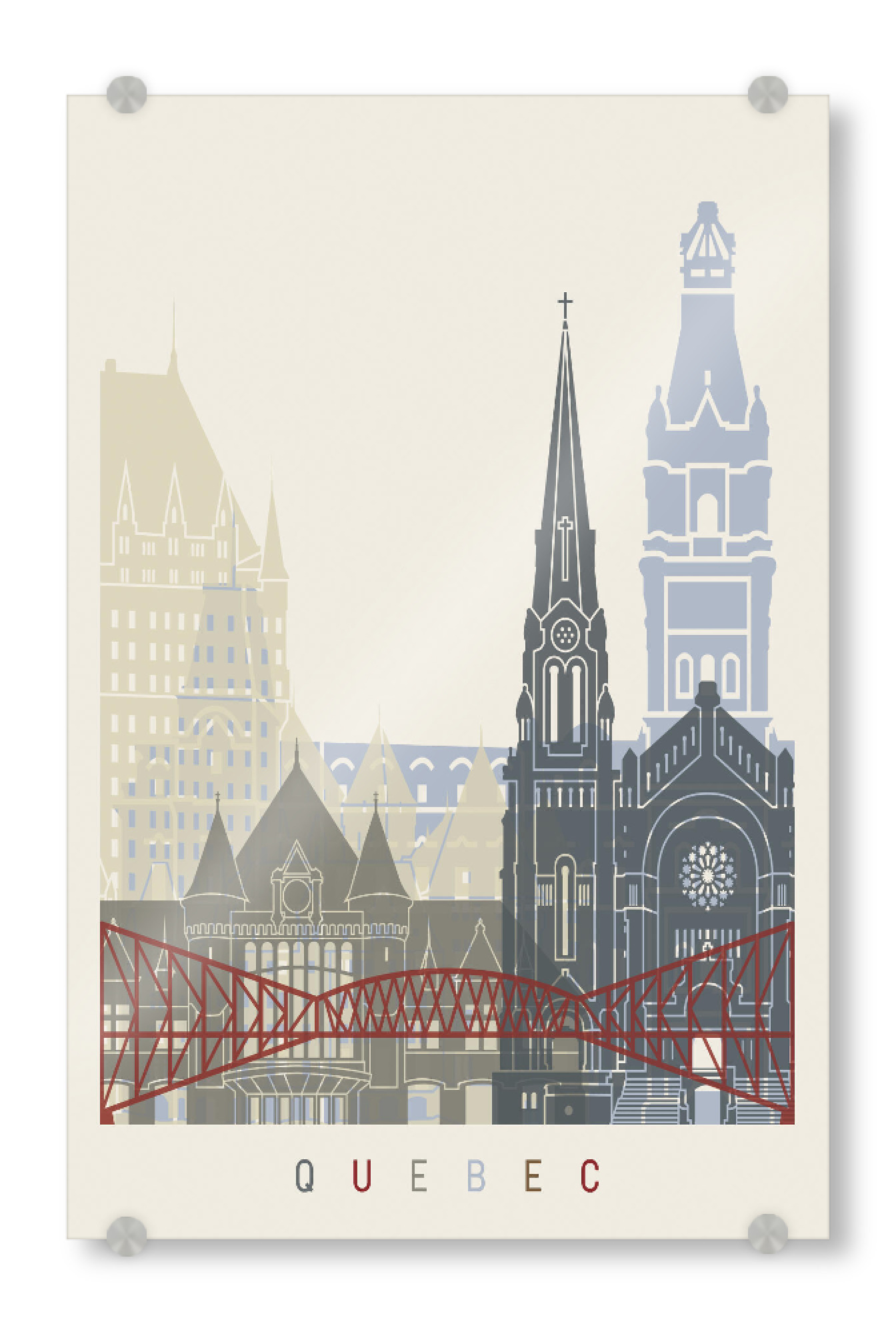 Acrylglasbild "Quebec skyline" artboxONE - Städte,Architektur