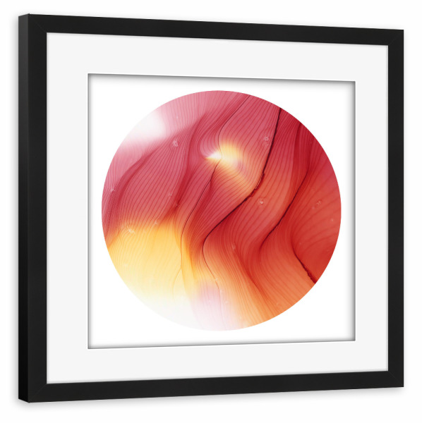 Poster mit Rahmen schwarz "Red Moon - Art" artboxONE - Abstrakt