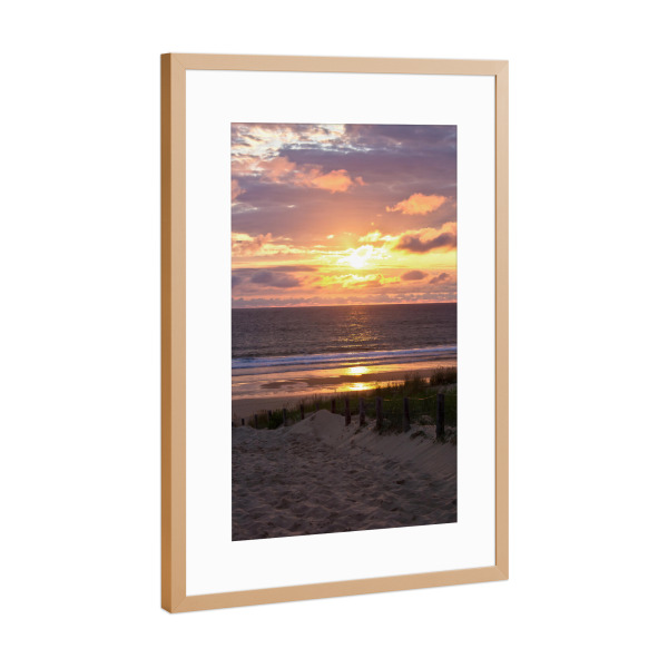 Poster mit Rahmen Kupfer "Weg zum Meer" artboxONE - Natur,Reise,Reise / Strand und Meer,Reise / Länder