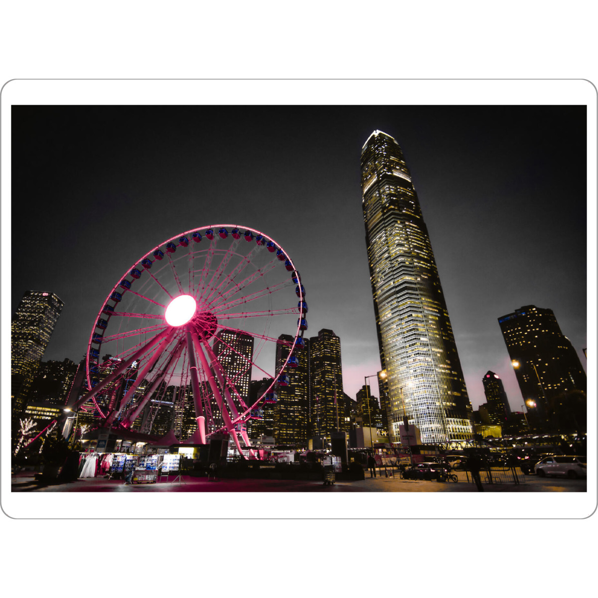 Tischset "Hongkong night" artboxONE - Städte,Reise,Architektur,Reise / Asien