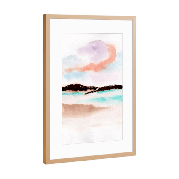 Poster mit Rahmen Kupfer "Green Sea" artboxONE - Natur,Abstrakt