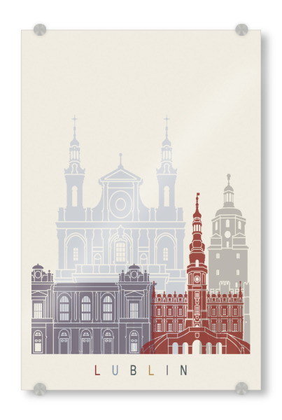 Acrylglasbild "Lublin skyline" artboxONE - Städte,Architektur
