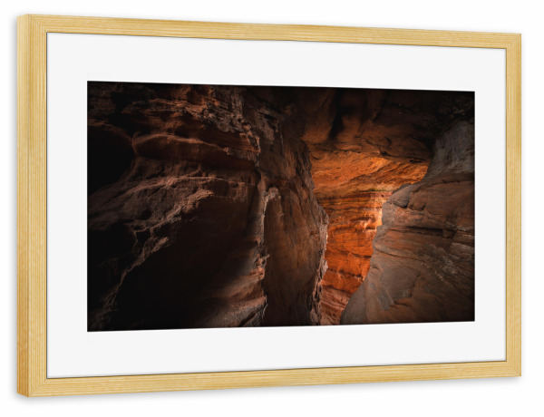 Poster mit Rahmen kiefer "Sandstein Pfälzerwald" artboxONE - Natur