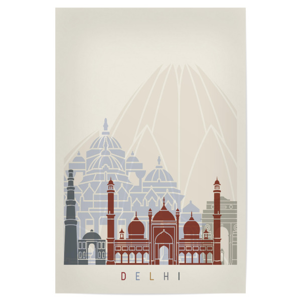 Poster "Delhi skyline" artboxONE - Städte,Architektur