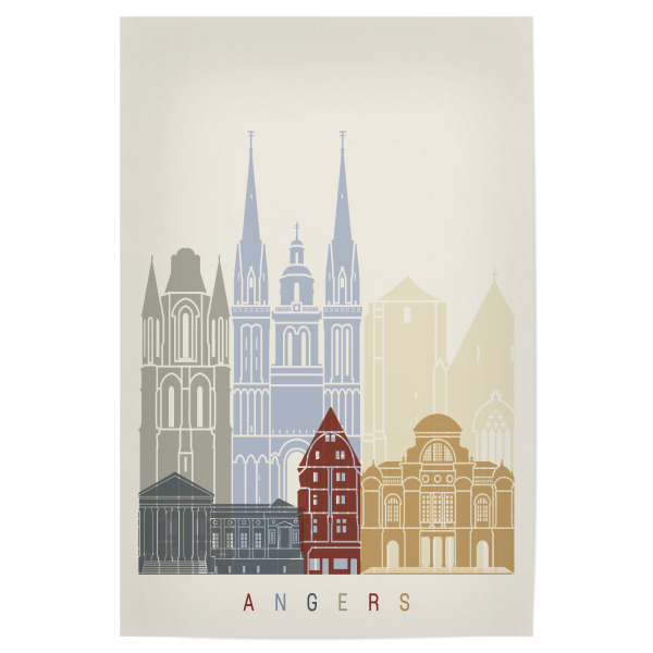 Poster 30x20 cm "Angers skyline" artboxONE - Städte,Architektur