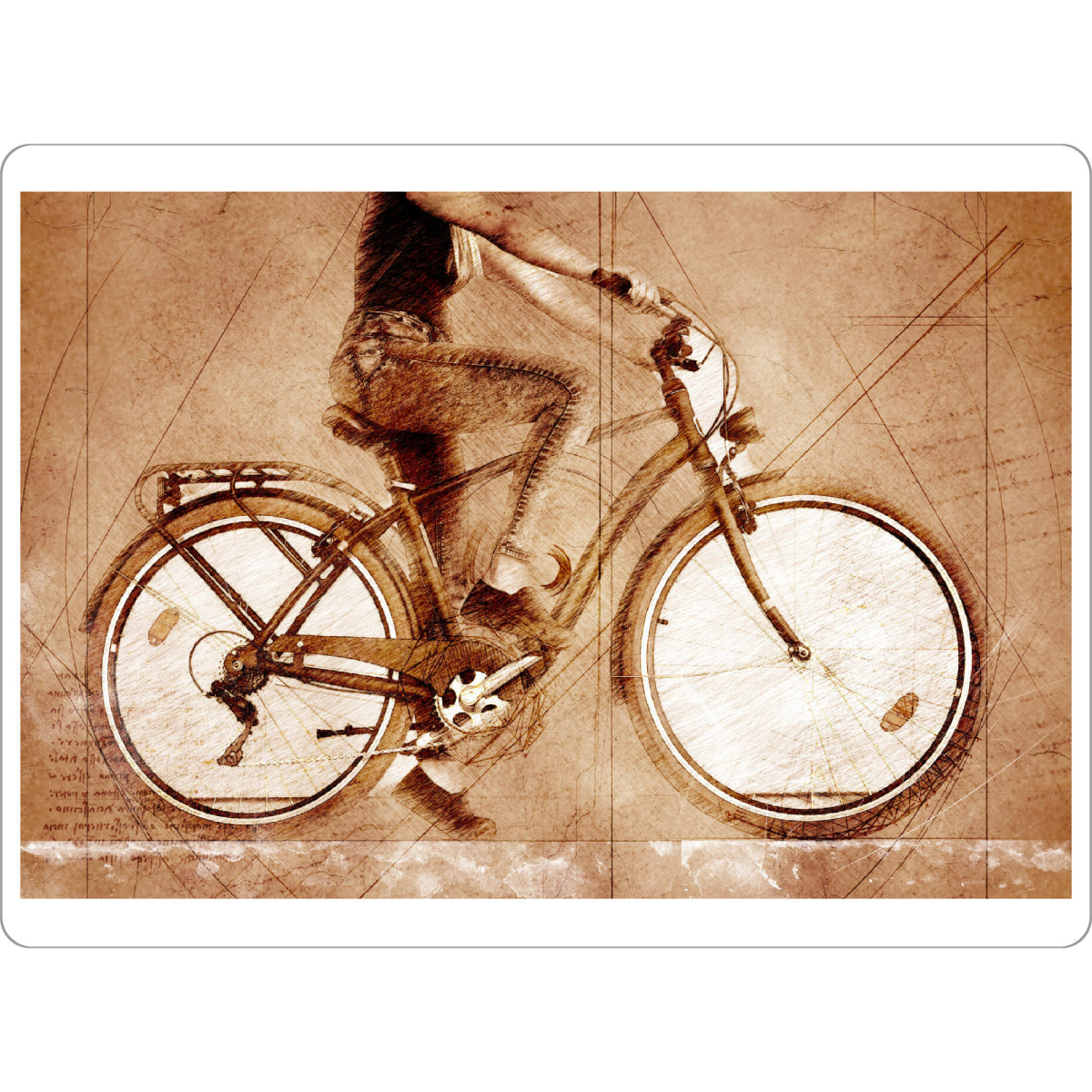 Tischset "Biker illustration sport art" artboxONE - Sport,Sport / Sommerspiele - Bike,Biker,Bikers,Cycler,Cycling,Bicycle,Sport,Art - Bild bike