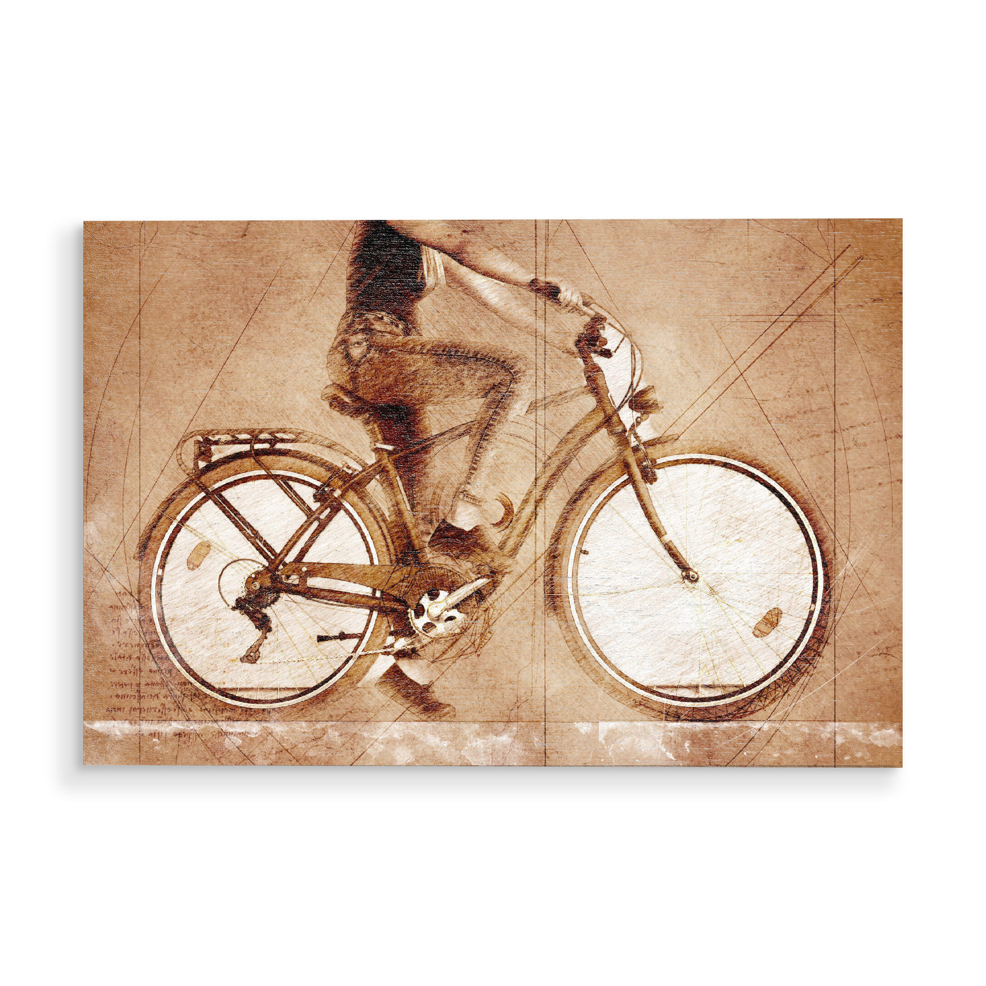 Holzbild "Biker illustration sport art" artboxONE - Sport,Sport / Sommerspiele - Bike,Biker,Bikers,Cycler,Cycling,Bicycle,Sport,Art