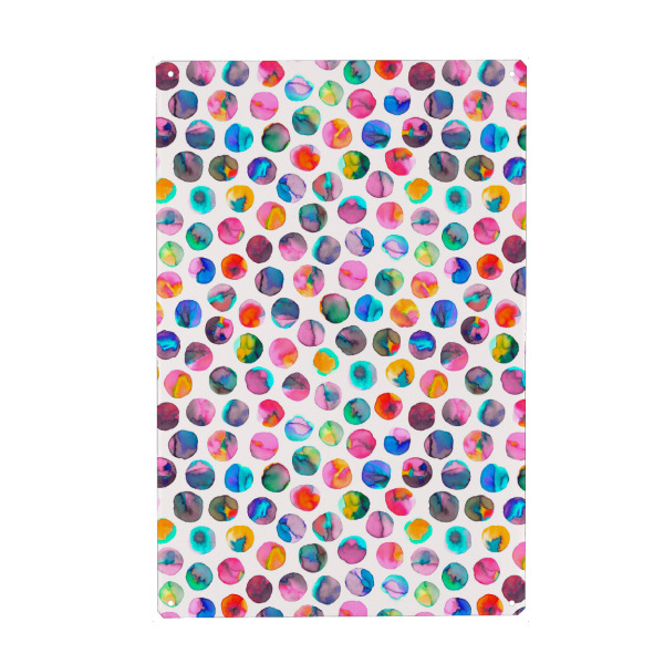 Metall Poster "Ink Marbles Dots Colorful" artboxONE - Für Kinder,Geometrie,Lustig